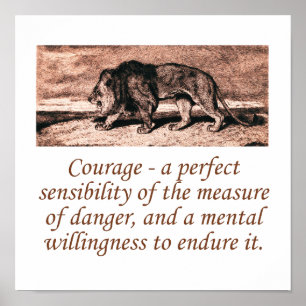 Poster Courage Une Sensibilité Parfaite