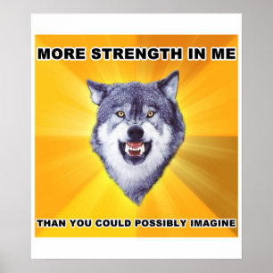 Poster Courage Wolf Strength