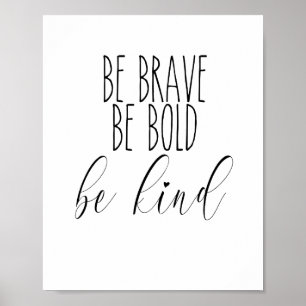 Poster courageux, audacieux, bureau sympathique, décorati