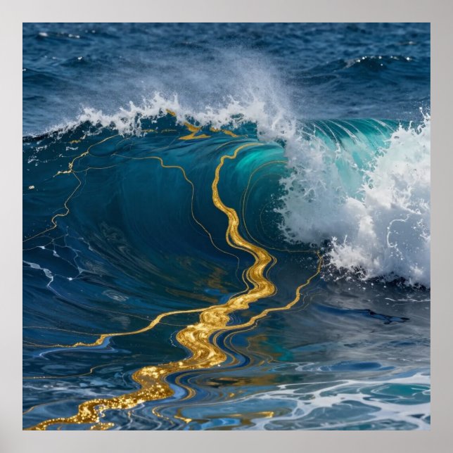 Poster Courants Marins Luxueux (Devant)