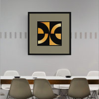 Courbes dynamiques : orange minimaliste sur noir