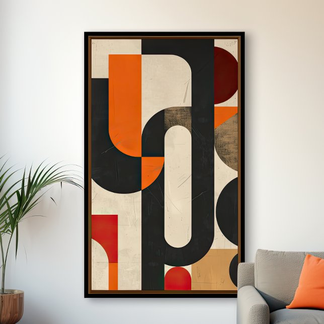 Poster Courbes et angles abstraits : un style moderne du  (Créateur téléchargé)