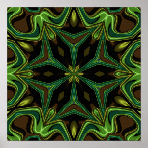 Poster Courbes et Angles Mandala