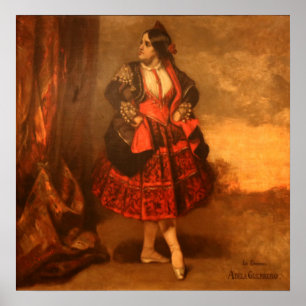 Poster Courbet - La Signora Adela Guerrero Danseur Espagn