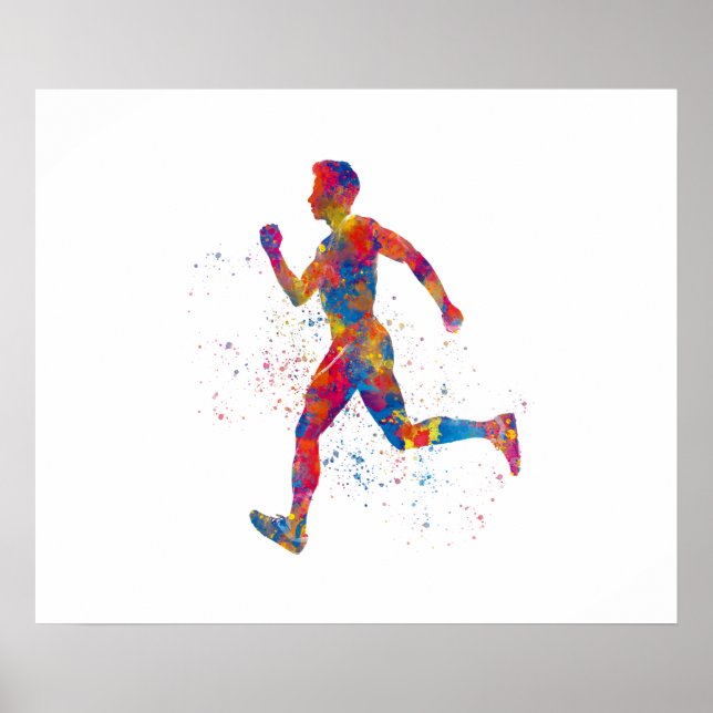 Poster Coureur d'athlétisme (Devant)