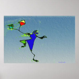 Poster Coureur de cerf-volant