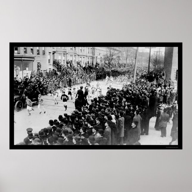 Poster Coureurs du Marathon de Brooklyn 1909 (Devant)