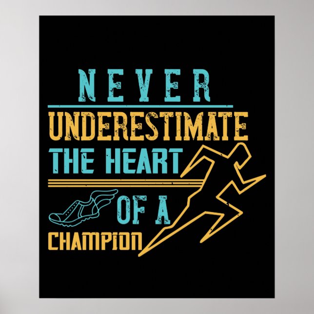 Poster Courir - Ne jamais sous-estimer le champion (Devant)