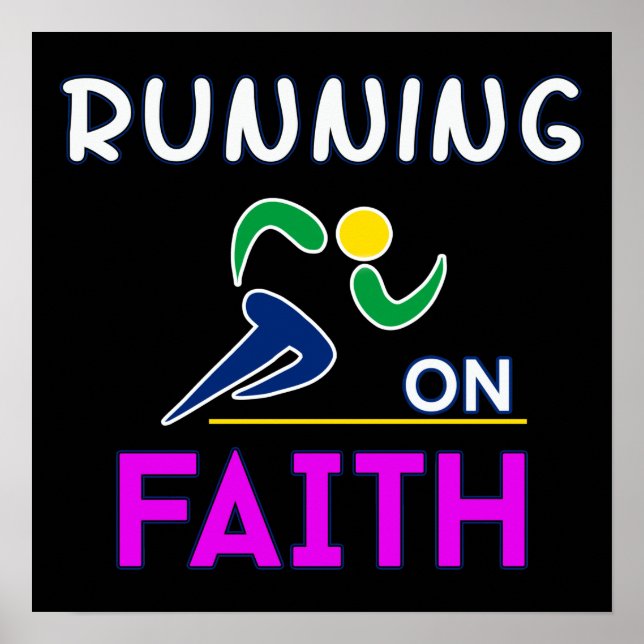 Poster Courir sur la foi Christian Runner (Devant)