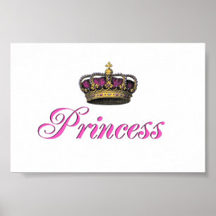 Poster Couronne de princesse dans les roses indien