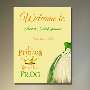 Poster Couronne élégante Princesse Grenouille Mariage Ent