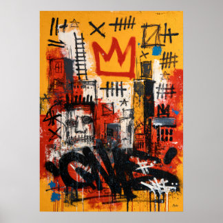 Poster Couronne urbaine Graffiti Ville Art abstrait