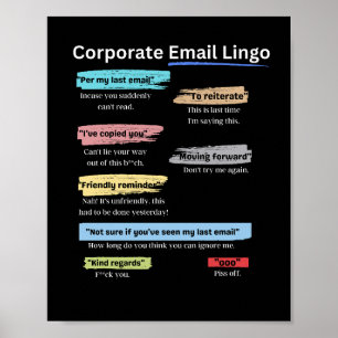 Poster Courrier électronique d'entreprise amusant