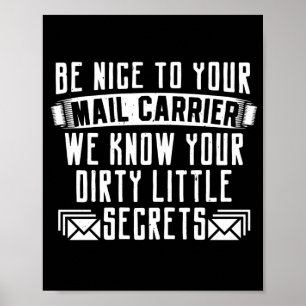 Poster Courrier Postal Worker Mailman Soyez Gentil Pour V