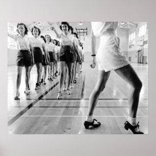Poster Cours de claquettes, 1942. Photo ancienne