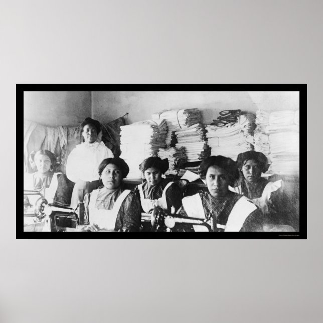 Poster Cours de couture à la Bismarck Indian School 1922 (Devant)