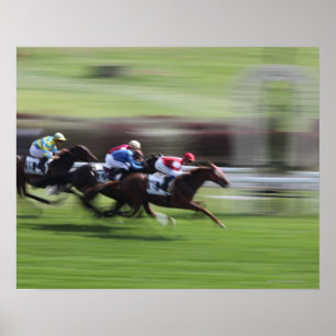 Poster course à cheval