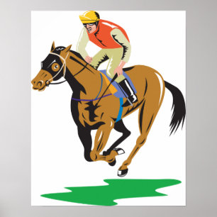 Poster Course à cheval