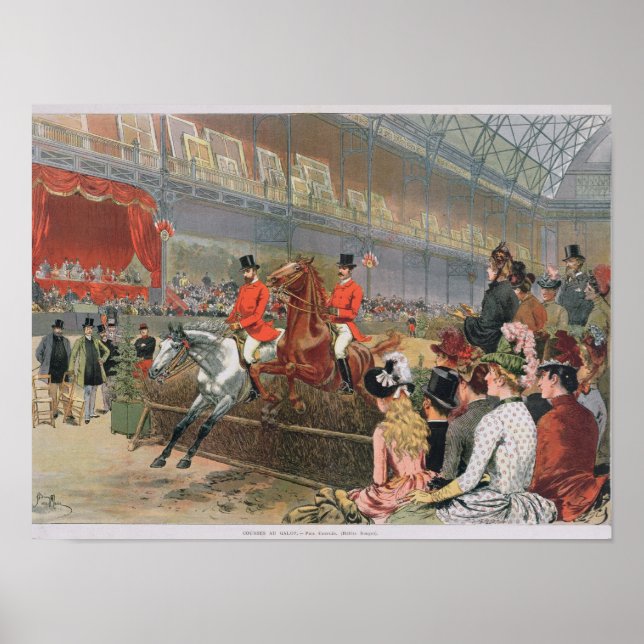 Poster Course à cheval, 1886 (Devant)