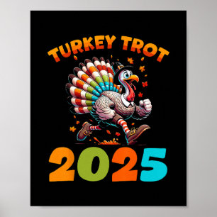 Poster Course à pied Turkey Trot de Thanksgiving 2025 pou