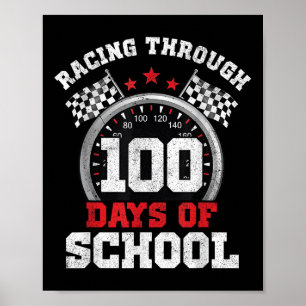 Poster Course À Travers 100 Jours De Course Scolaire Voit