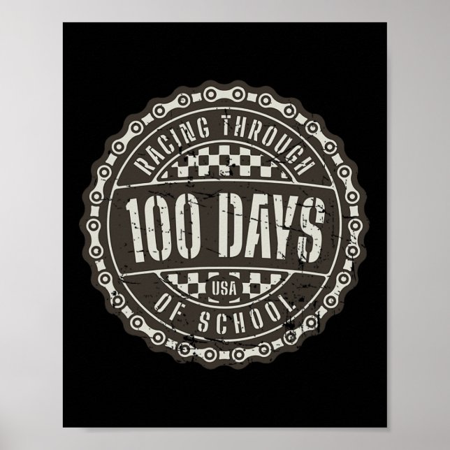 Poster Course à travers 100 jours d'école - Motorcycle Di (Devant)