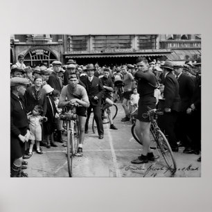 Poster Course cycliste Paris Roubaix 1900 Couleur Redux