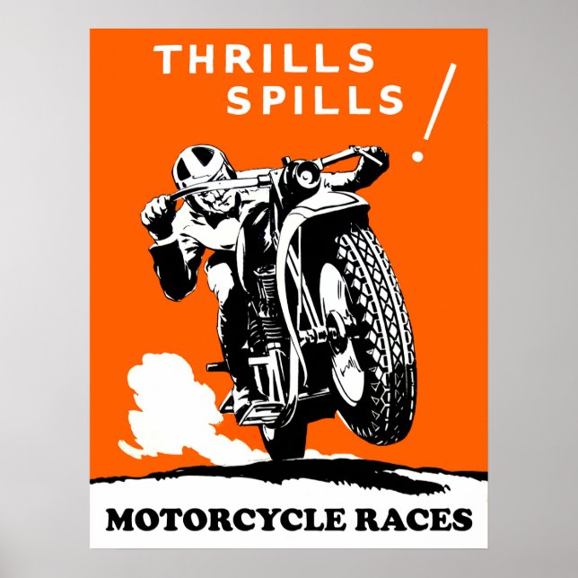 Poster Course de moto (Devant)