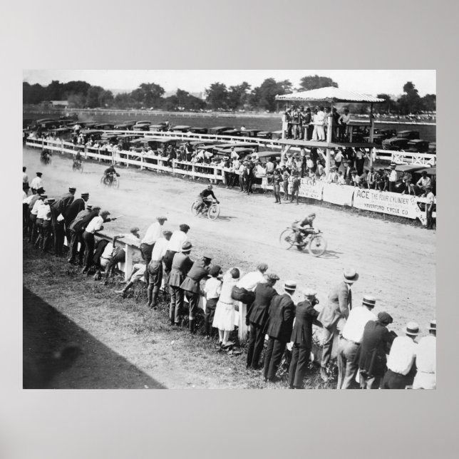 Poster Course de moto : 1920 (Devant)