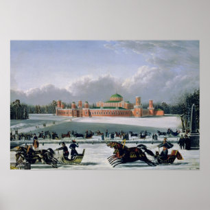 Poster Course de Sleigh au parc de Petrovsky à Moscou