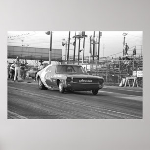 Poster Course de traîneau vintage - 1969 Javelin1 Funny C