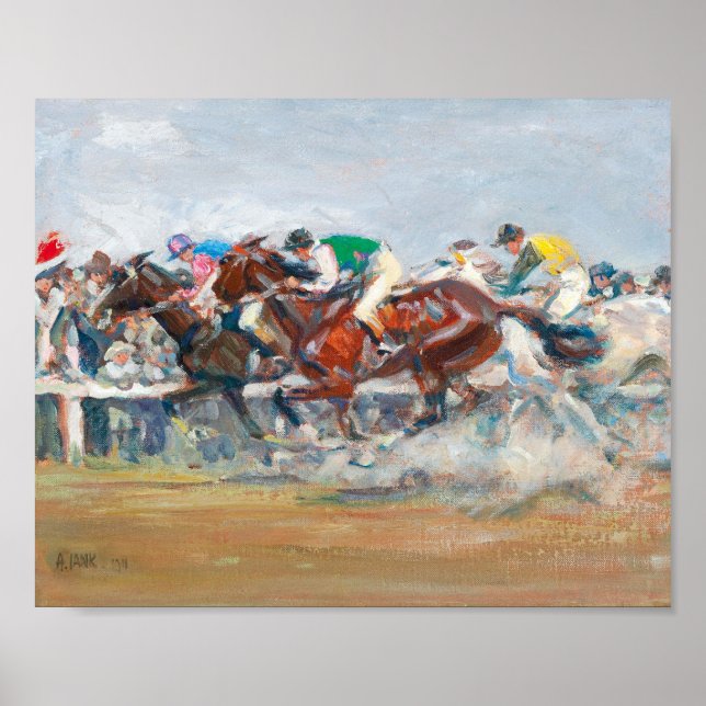 Poster Course du cheval | Angelo Jank (Devant)