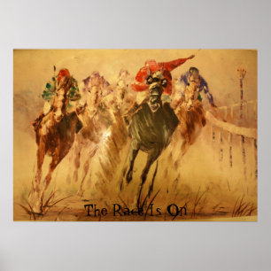 Poster course, la course est en marche