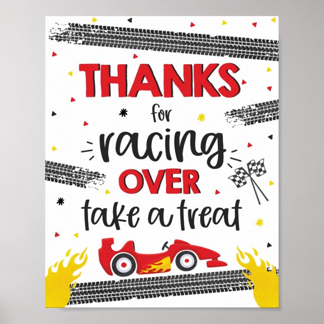 Poster Course Voiture Anniversaire fête deux Anniversaire (Devant)
