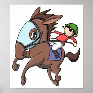 Poster Courses de chevaux.