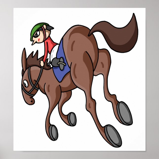 Poster Courses de chevaux. (Devant)