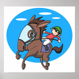 Poster Courses de chevaux.