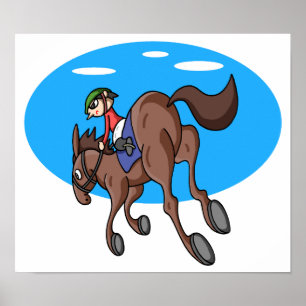 Poster Courses de chevaux.