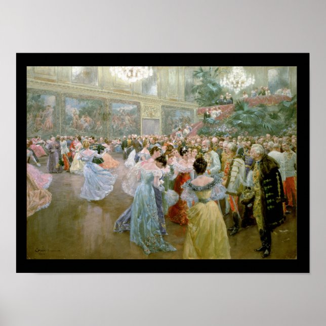 Poster Court Ball à la Hofburg, 1900 (Devant)