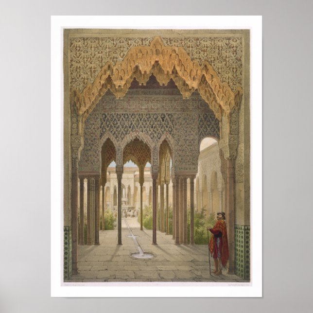 Poster Court of the Lions, the Alhambra, Grenade, 185 (Devant)