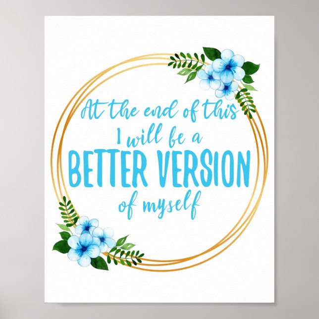 Poster courtes affirmations sur les rêves et les objectif (Devant)