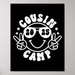 Poster Cousin Camp 2025 Campeur Camping Feu de camp Été V