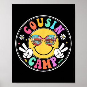 Poster Cousin Camp 2025 Drôle Équipage de Camping d'Été F