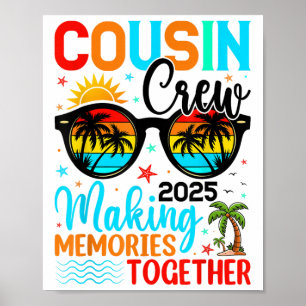 Poster Cousin Crew 2025 Summer Vacation Beach Voyage en f
