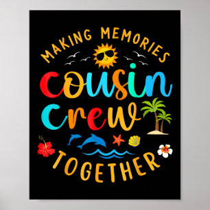 Poster Cousin Crew 2025 Summer Vacation Beach Voyage en f