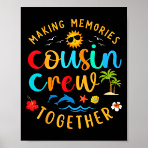 Poster Cousin Crew 2025 Summer Vacation Beach Voyage en f
