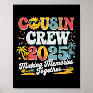 Poster Cousin Crew 2025 Summer Vacation Beach Voyage en f