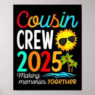 Poster Cousin Crew 2025 Summer Vacation Beach Voyage en f