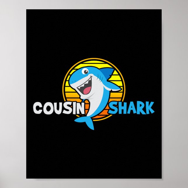 Poster Cousin Gift Shark Lover (Devant)
