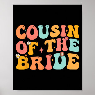 Poster Cousin super De L'Épouse Wedding shower Cousin F